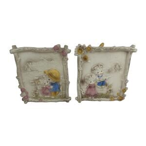 2 Vintage UTCTI Originals Japan Ceramic Music Boxes Take Me Home Country Road